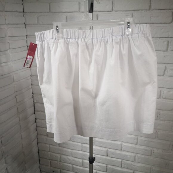 NWT Merona Ladies Size XXL White Fully Lined Elastic & Tie Waist Skirt - Picture 2 of 11